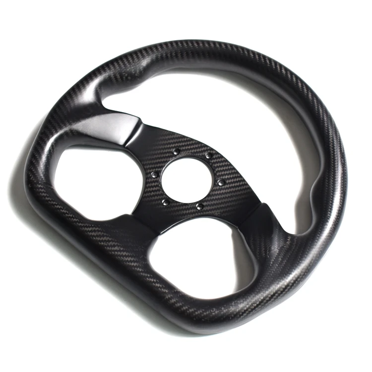 320mm Full Carbon Fiber Steer Wheel D Shape Universal Flat Racing Steering Wheel For    VW