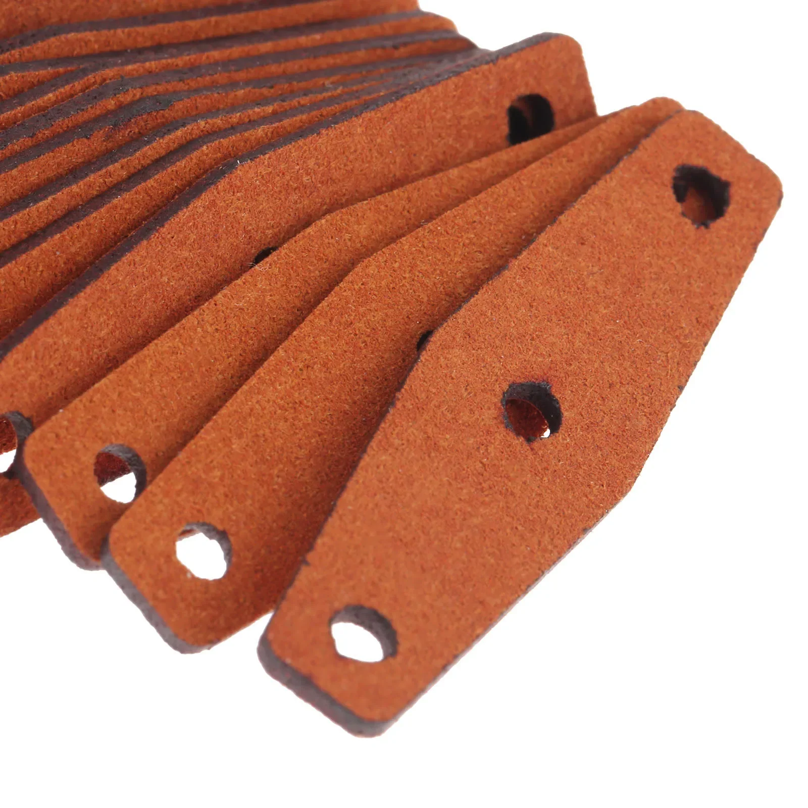 20/10/5 PCS Brown Slingshots Pouches Microfiber Leather Catapult Leather Pockets for Outdoor Hunting Catapults with Center Hole