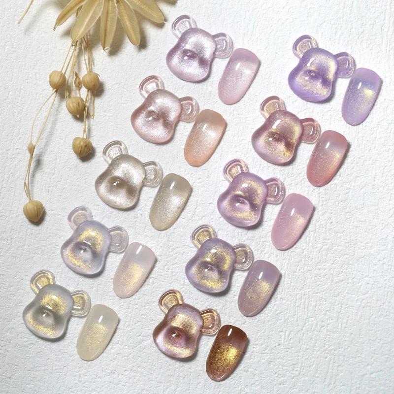 Clou Beaute 15ml Glitter Smalto per unghie Nude Shiny Glitter Soak Off Semi Permanente Vernis Base Top Manicure Primer Gel per unghie