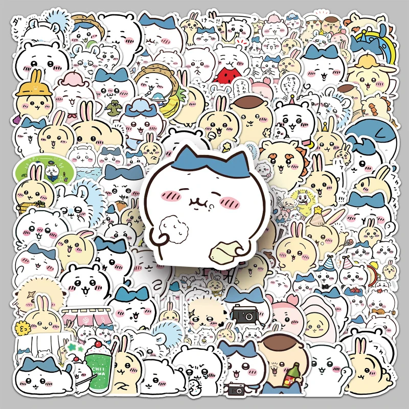 Cute Chiikawa 50pcs Waterproof Stickers Kawaii Hachiware Usagi For Laptop Water Bottle Scrapbooking DIY Gift For Kids