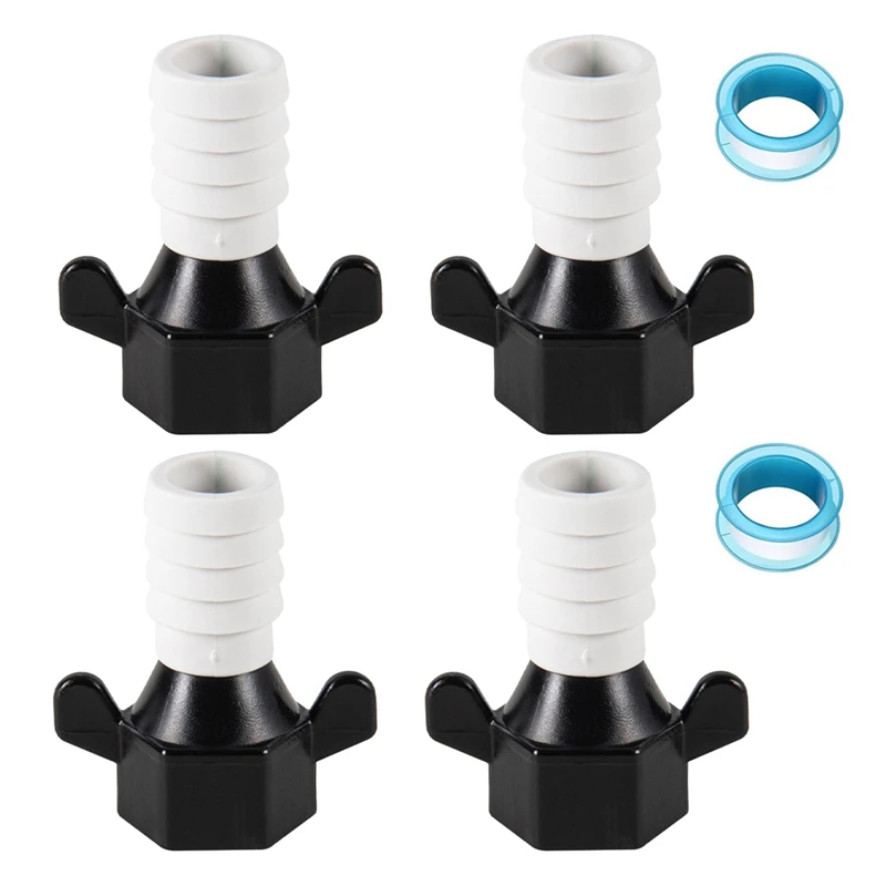 

ABRU-1/2 дюйма X14 NPT X1/2 дюйма с зазубринами, прямой поворотный адаптер, фитинги водяного насоса для автофургона с резьбовой уплотнительной лентой, для водяного насоса