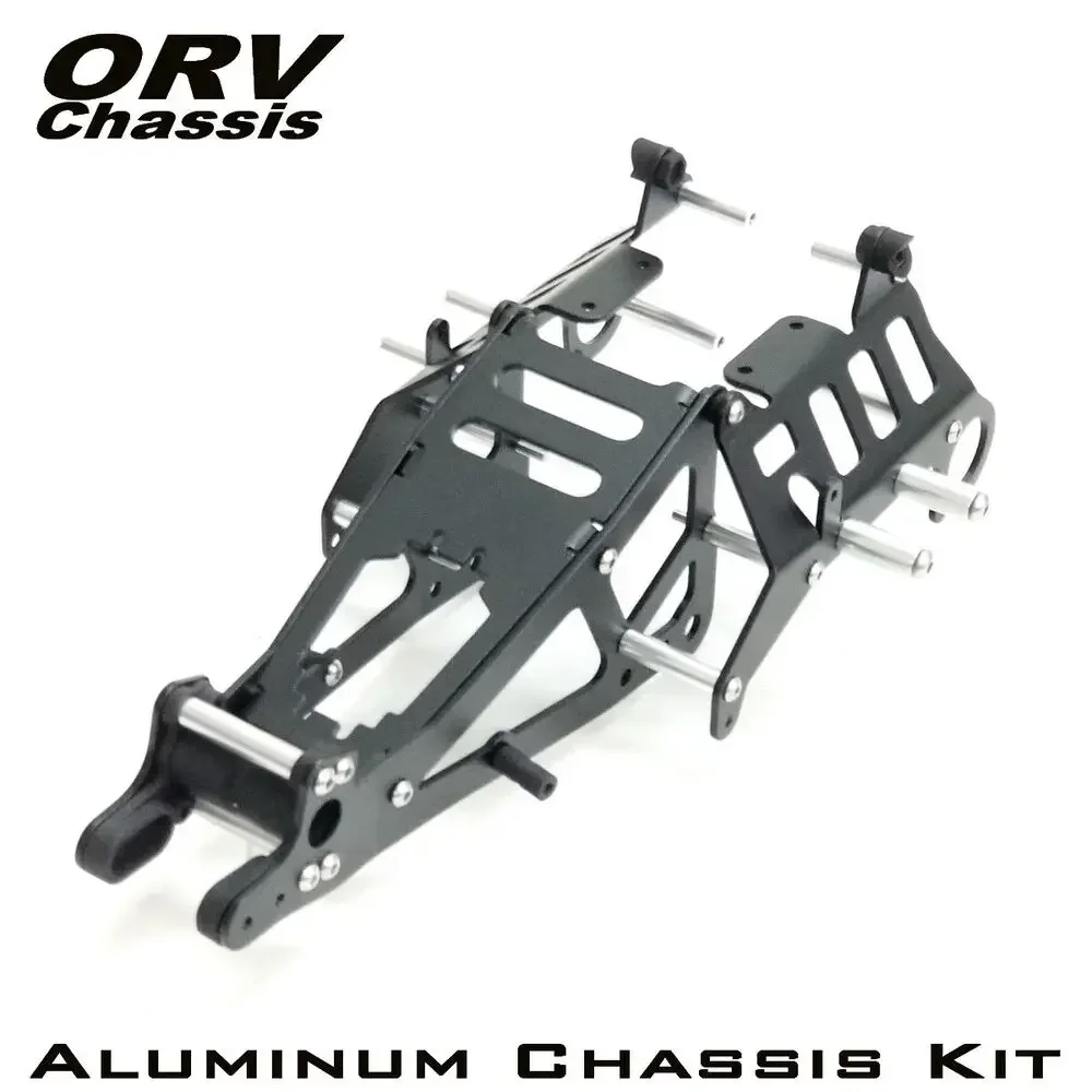 

RcAidong Aluminum Chassis Frame Kit for Tamiya Monster Beetle Mud Blaster Frog Black Foot 1/10 2wd Buggy Car
