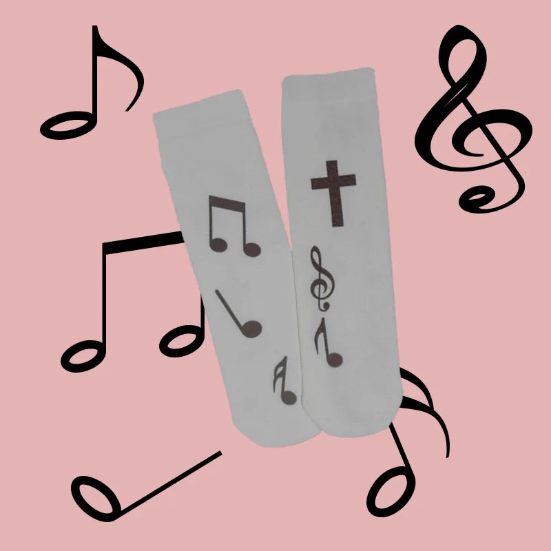 

Белые готические ретро длинные носки с буквенным принтом Harajuku, облегающие гольфы в стиле Y2K, милые модные носки для косплея, Kawaii 2000-х, эмо