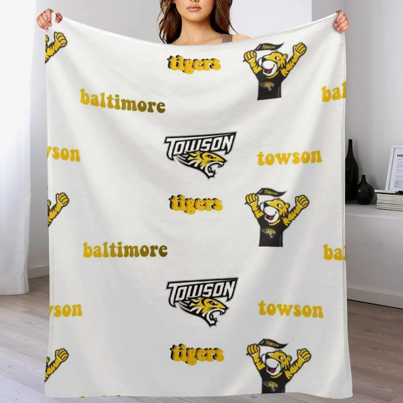 

Towson University sticker pack Throw Blanket blankets ands Blankets Sofas Of Decoration For Sofa Thin Soft Beds Blankets