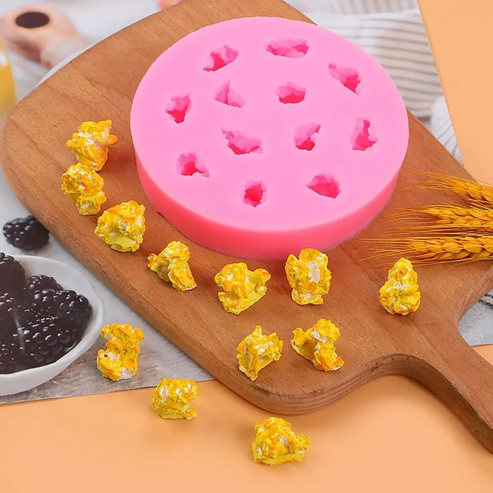 

Силиконовые формы в форме попкорна, 12 полостей, формы для торта из восковой смолы, антипригарная форма для выпечки попкорна для шоколадных десертов, пекарни