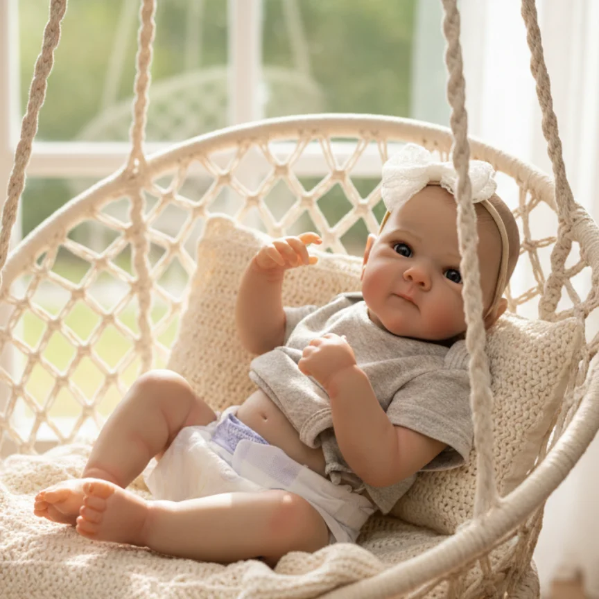 Bettie lavable de 18 pulgadas, cuerpo completo de vinilo, muñeca Reborn para niña y niño con pelo pintado, muñeca de tacto suave, los mejores regalos para niños