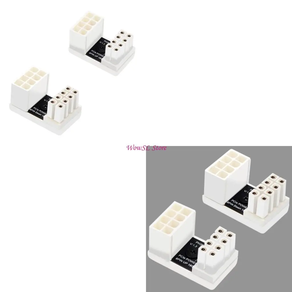 

GPU PCIe 8 Pin U Turn 180 Degree Power Connector for Desktop Graphics Card HX5E