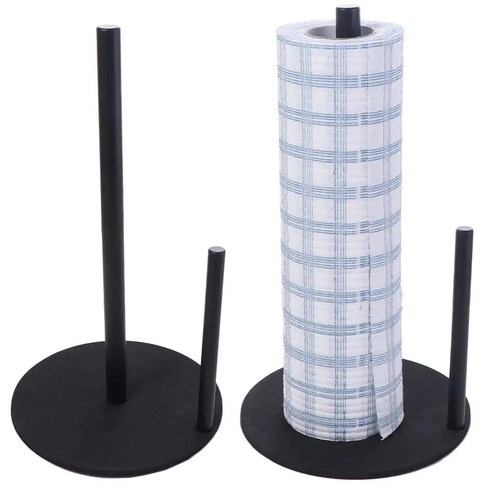 

Stainless Steel Paper Towel Holder Weighted Base One-Handed Tear Paper Towel Stand Easy To Assemble Sturdiness Roll Paper Holder