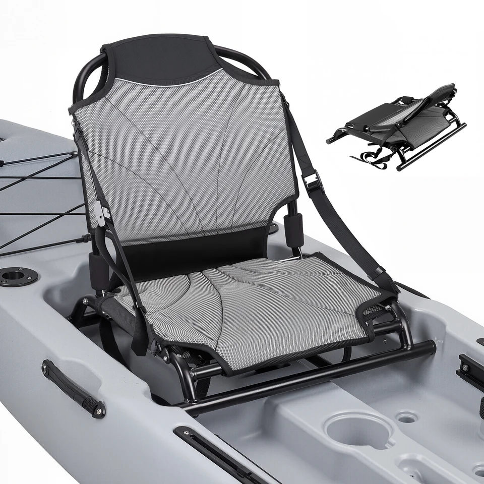 Adjustable Kayak Seat with Back Support and Straps