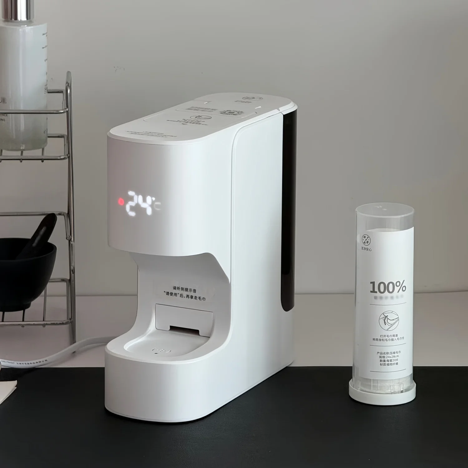2026 Trends 5s Fast Heating Towel Dispenser with 55°C/131°F Display & Auto Moistening Hot Towel Warmer for Face