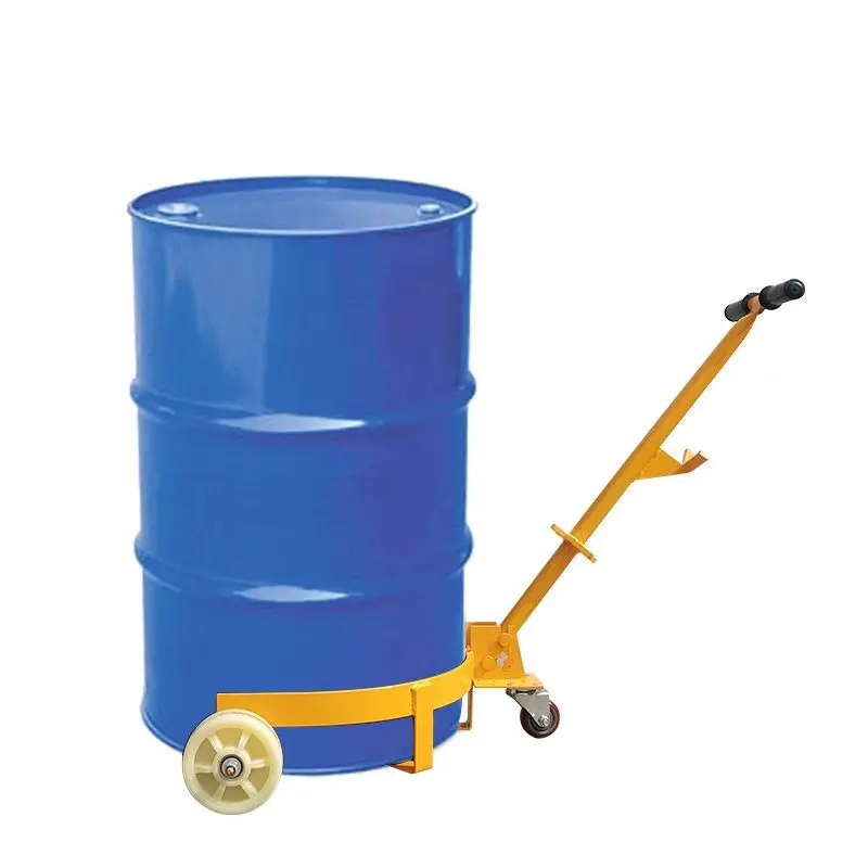 

Manual Hydraulic Drum Carrier Low Profile Portable Barrel Trolley Open Design Mobile Base Drum Handling Transport Cart