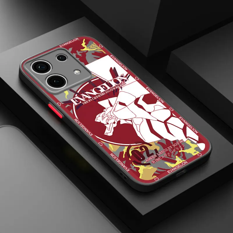 Anime Shinji Ikari-EVA Frosted Translucent Phone Case For Redmi 9A 9C 9i 9T 10 Prime 10C K30 K40 S K20 Pro Gaming Plus