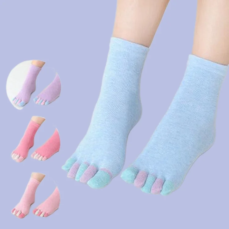 

5/10 Pairs High Quality Women's Five Fingers Short Socks Breathable Split-Toe Shallow Women's Socks Summer Thin Cotton Socks