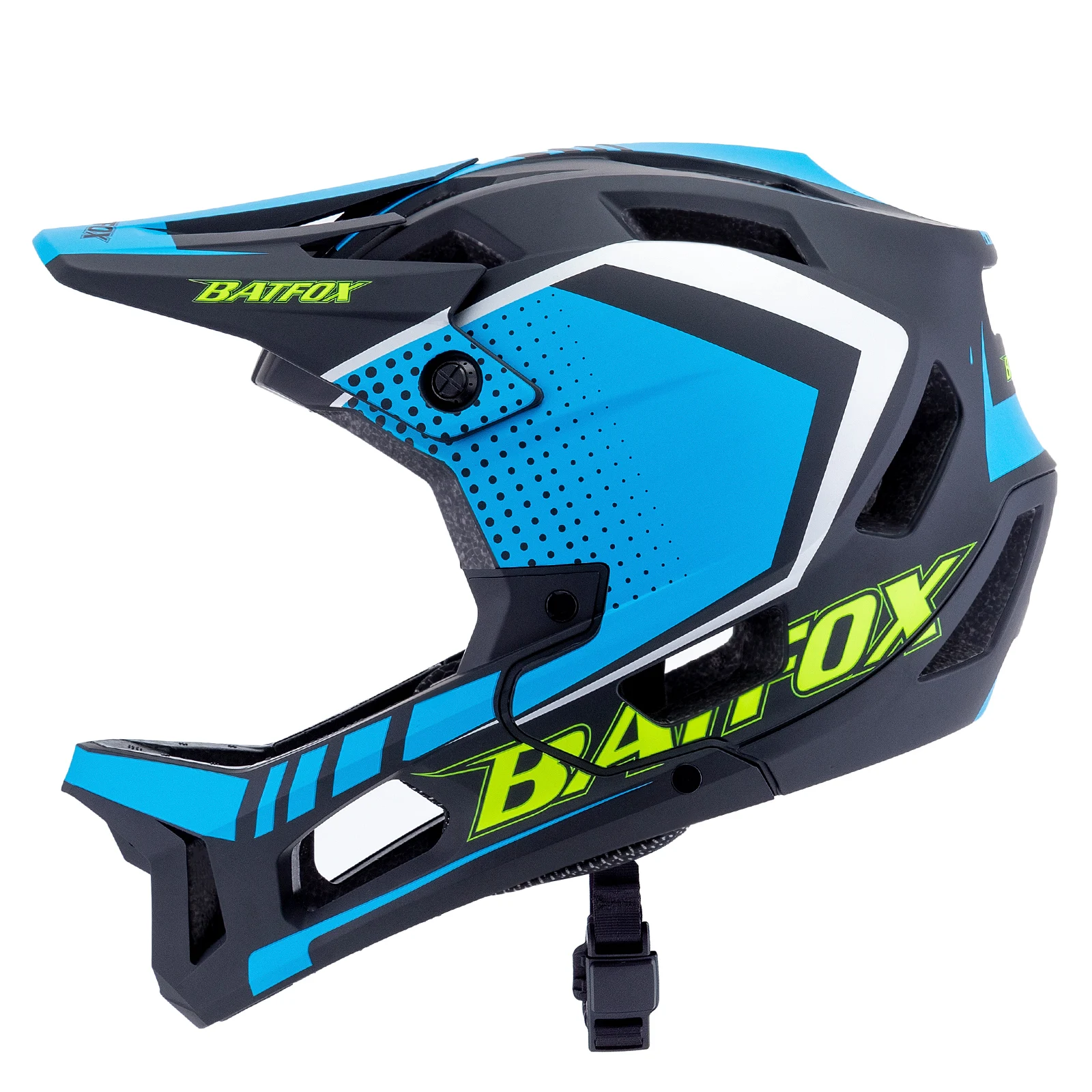 Batfox BMX Mtb Unisex Adults Full Face Helmet Bike Helmet Off-Road Mountain Bicycle Helmet