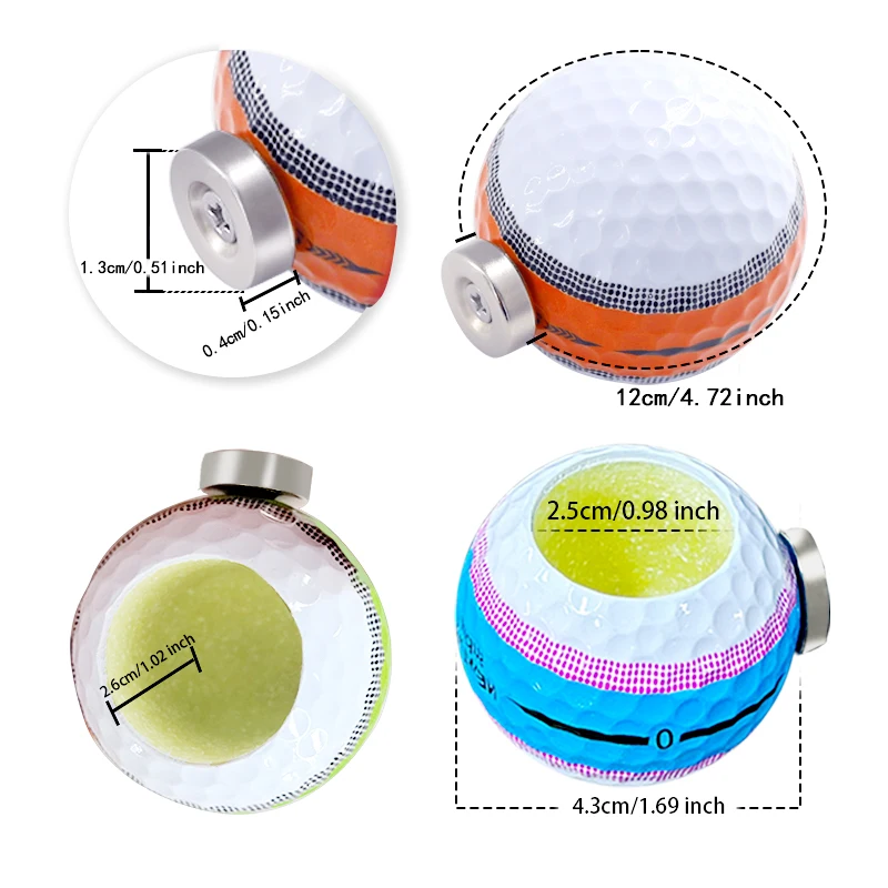 Golf Supplies Spherical Magnetic Cigar Holder Appearance Golf Course Accessories With Golf Cigar Holder Drop Shipping