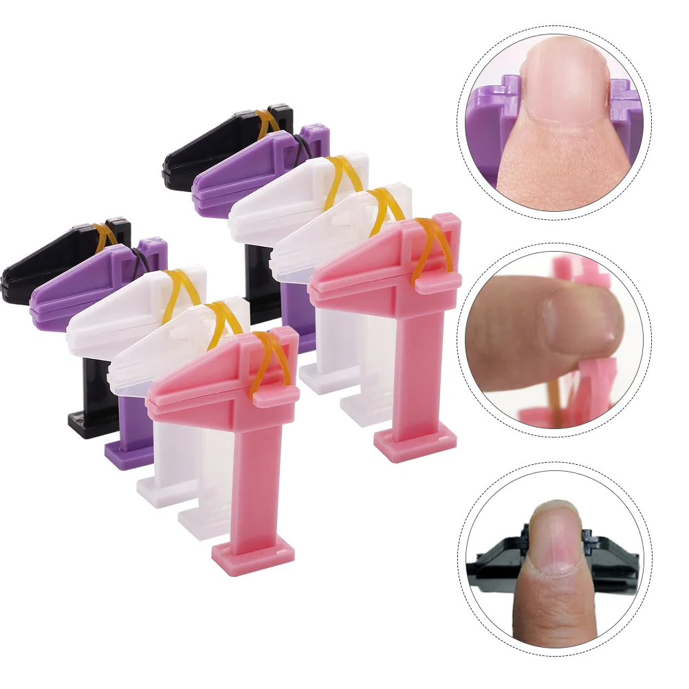 10 Pcs Nail Polish Fixer Supplies Manicure Tools Plastic Clip Salon Abs Engineering Plastics Retaining Clamp