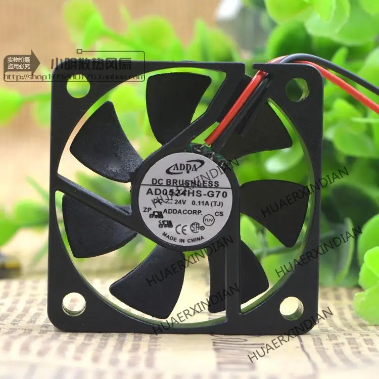 

New 5010 5CM 24V 0.11A AD0524HS-G70 2 Cooling Fan Assembly Kit