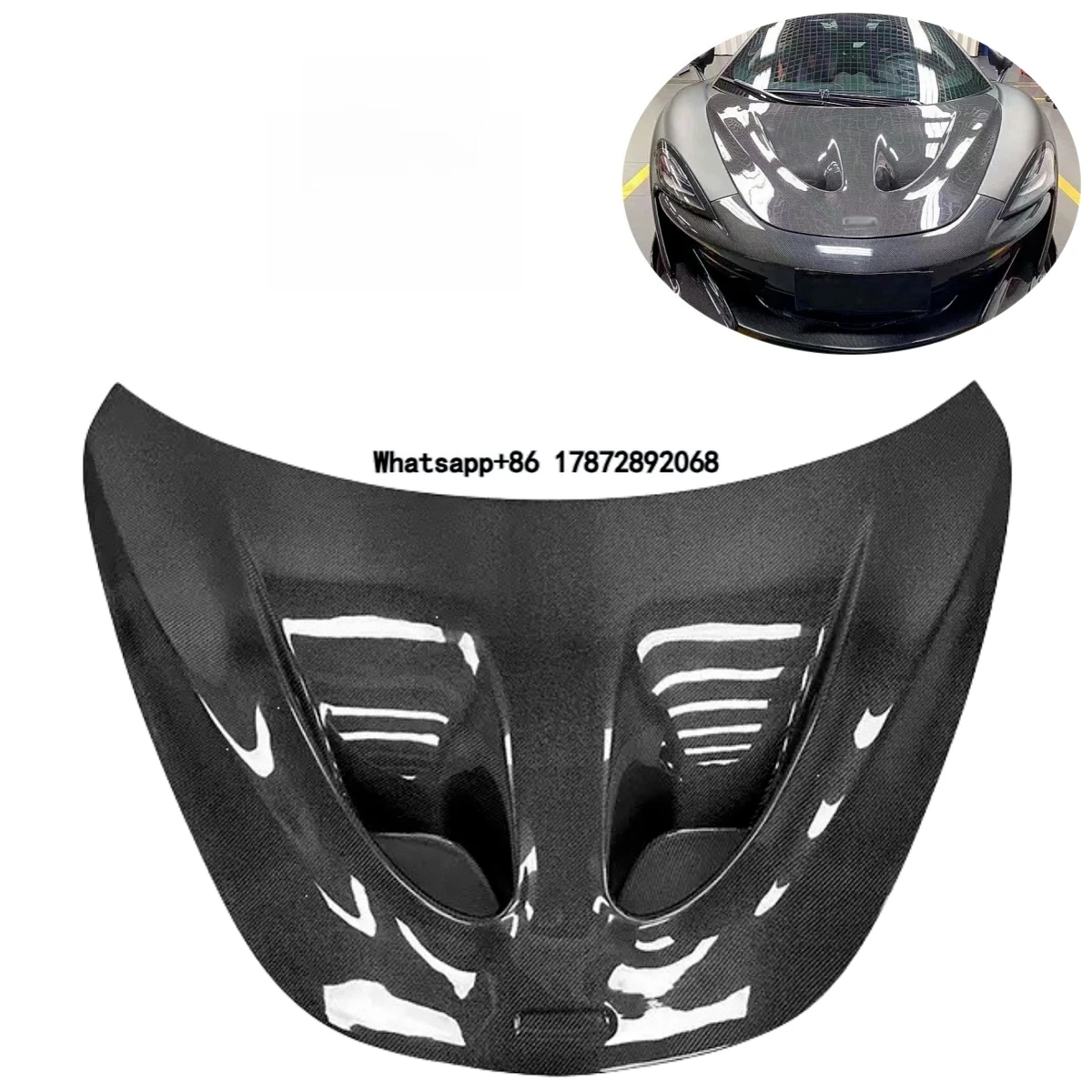 

New KXY Carbon Fiber P1 Style Hood for 540C/570S/570GT/600LT Front Engine Bonnet Screws-Screw-On Installation 100%