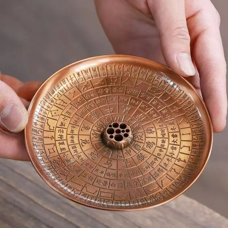 Compass shape incense burner Sticks Holder Statue for Tea Home Decor Ornaments