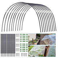 30Pcs Garden Hoops for Netting Tunnel, Garden Hoops Greenhouse Frame Flexible Tunnel Arch Crop Protection Hoops for Raised Beds
