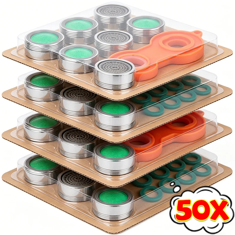 Kit universal de aireador para grifo con llave, filtro de boquilla antisalpicaduras que ahorra agua, kit de repuesto para grifos de cocina y baño