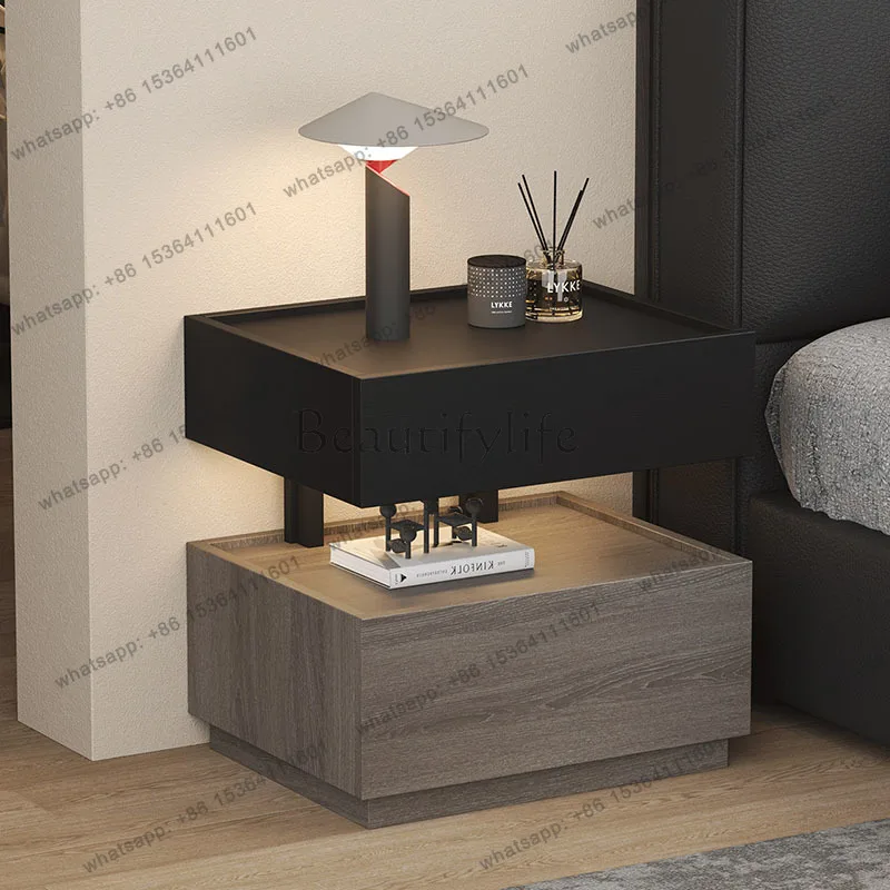 FG Storage Librero Bedside Table Bedroom Mobile Modern Decor Organizer Drawers Nightstand Luxury Mesa De Noche Trendy Furniture