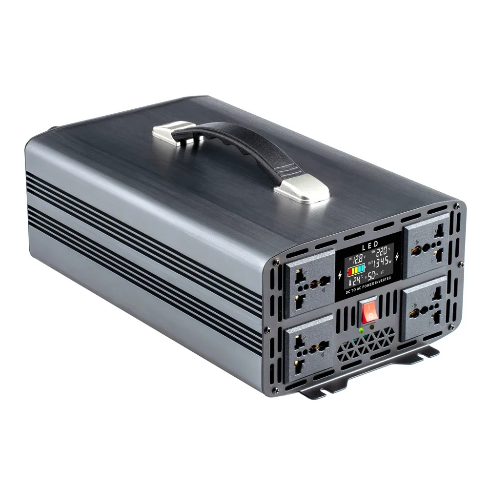 4000W 4KW 24 VDC to  120 220 230 VAC Electric Motor Pure Sine Wave Off Grid Solar Car Power Inverter