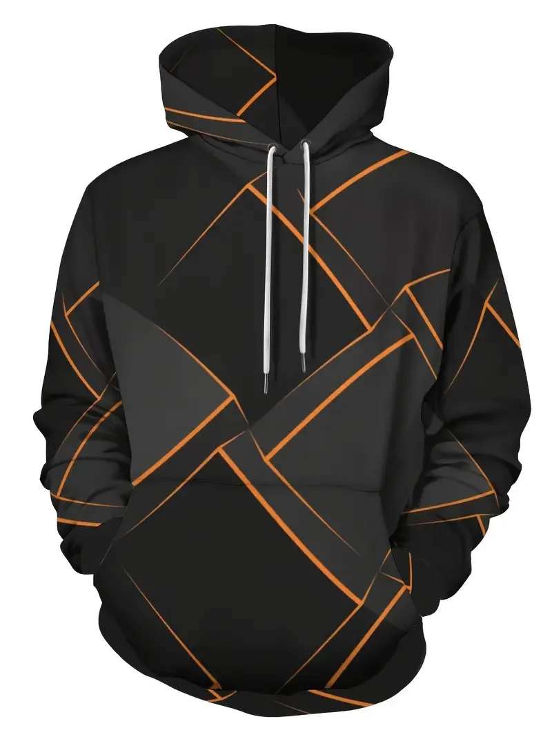 New Popular men\'s Fashion 3D Printed Hoodie Casual Pullover Kangaroo Pocket men\'s Fashion Long Sleeve Sports Hoodie Sweatshirt