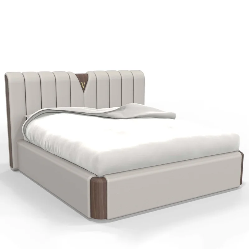 Virtus Barocco V Metal Logo Brand Bed Versac Modern Luxury Furniture Up-holstered King Bed