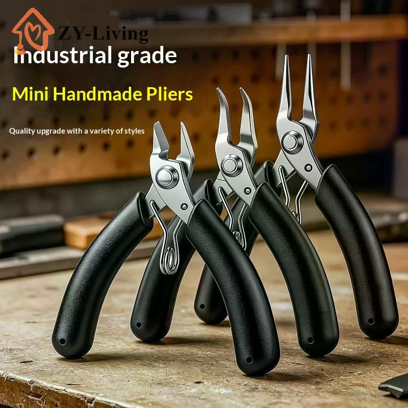 1Pcs Mini Needle Nose Curved Nose Pliers Stainless Steel Hand Pliers For DIY Bracelet Jewelry Making Tool