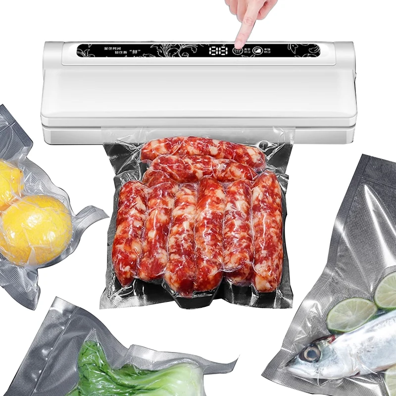 Vacuum Sealer, Food Saver Vacuum Sealer Machine With 20 Food Preservation Bags One-touch Automatic Vacuum Sealer For Food