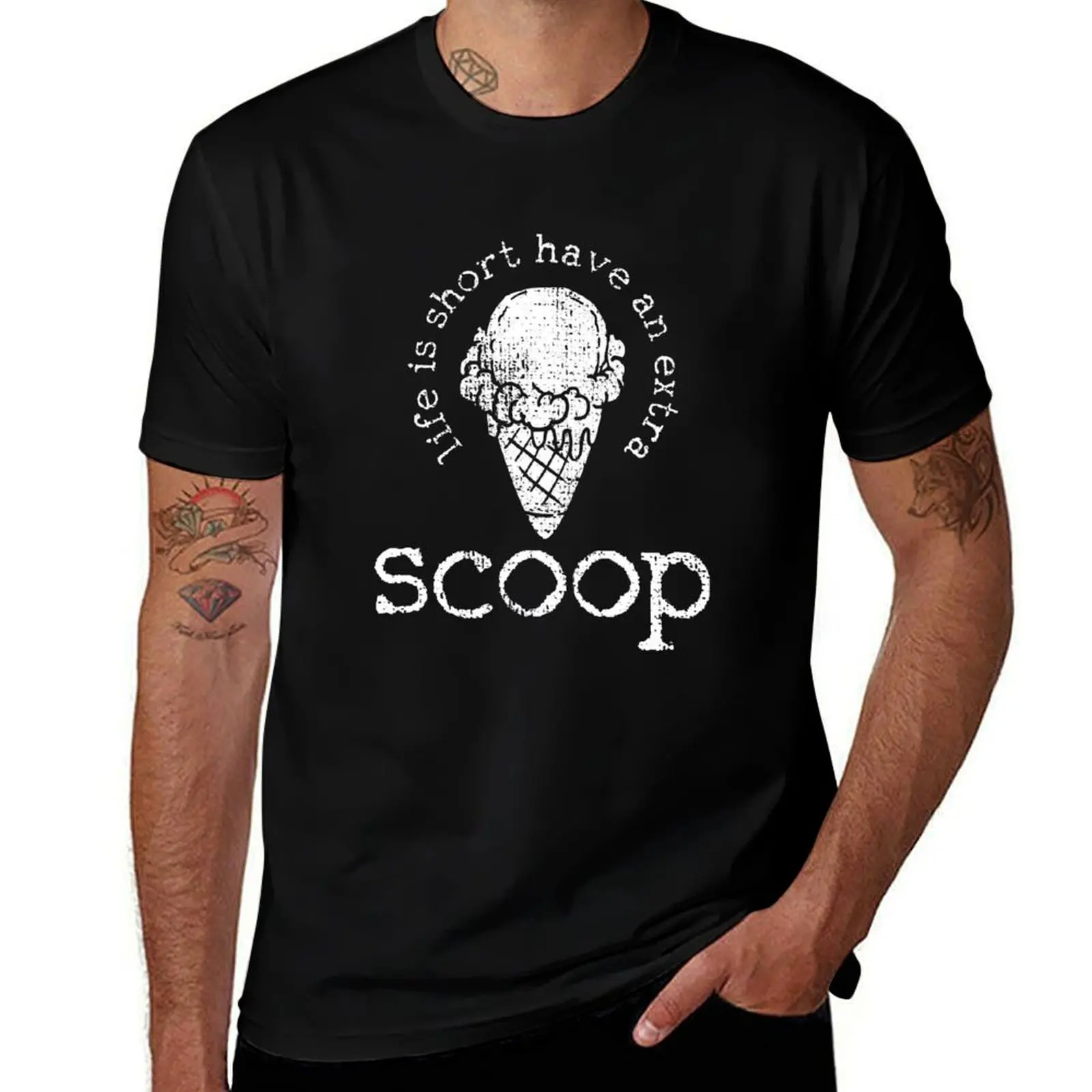Ice Cream Scoop T-Shirt Stretch Fabric Comfort T-Shirt