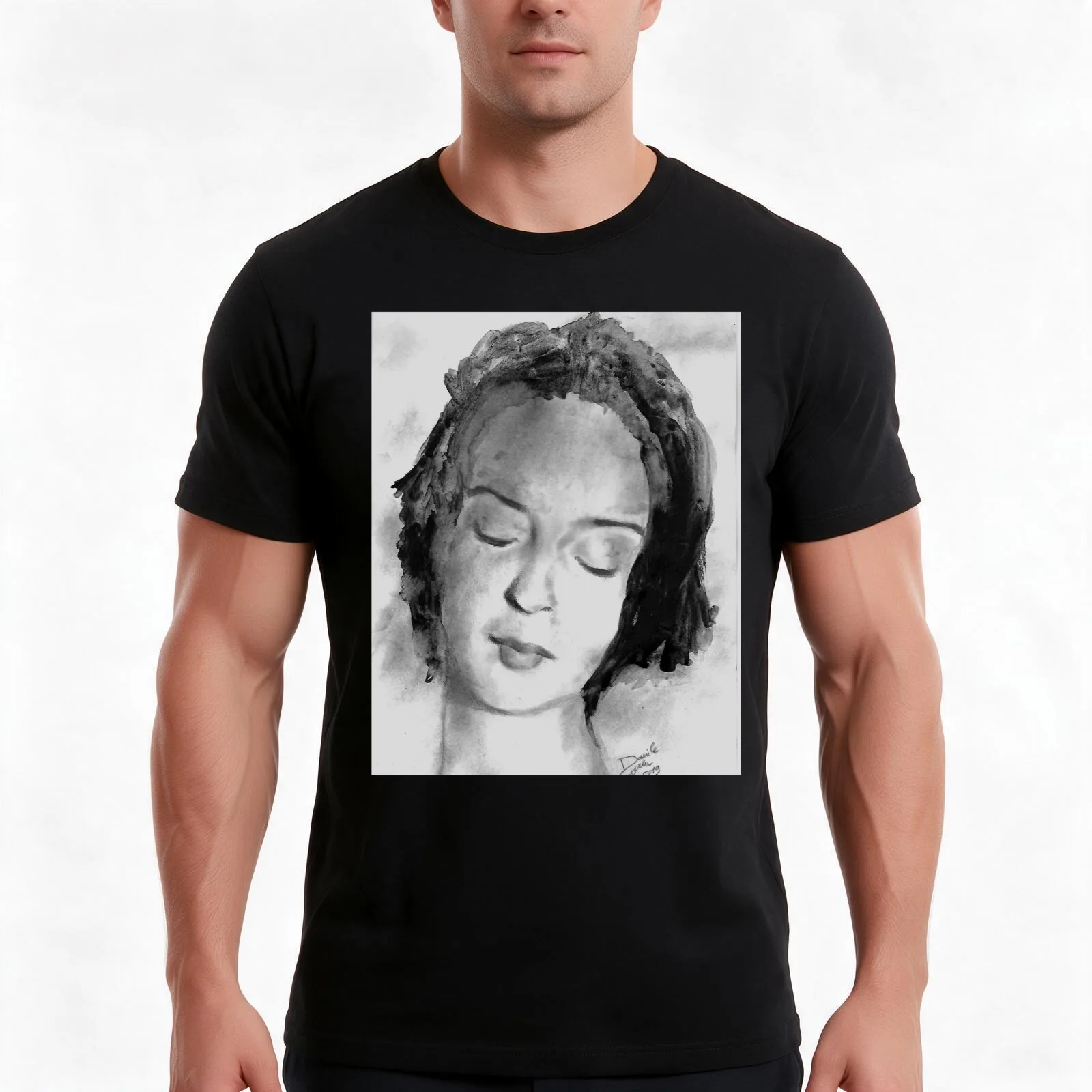 Monica Roccaforte T-Shirt, Summer Casual Cotton Tee, Oversized Streetwear Tops, Vintage Graphic Print, Loose Fit Short Sleeve