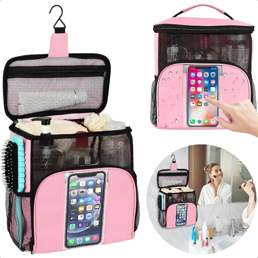 

Shower Caddy Portable Large Capacity Shower Caddy Dorm Tote bag Hanging Shower Bag for College Dorm Room Essentials Quick Dry M