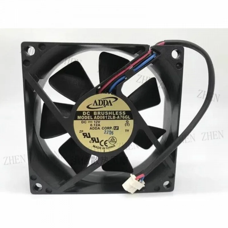 Y 1 PCS For ADDA Fan AD0812LB-A76GL DC12V 0.12A 8025 3wire