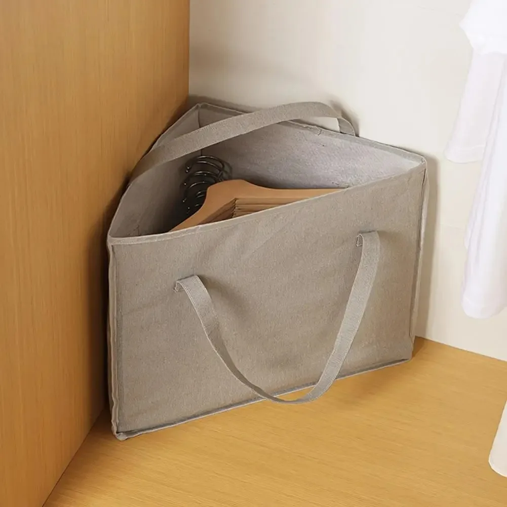 1PC Aufbewahrungstasche mit Griffen Kleiderbügel Caddy Kleiderschrank Organizer Dreieckige Aufbewahrungstaschen mit Griffen für platzsparende Bedro