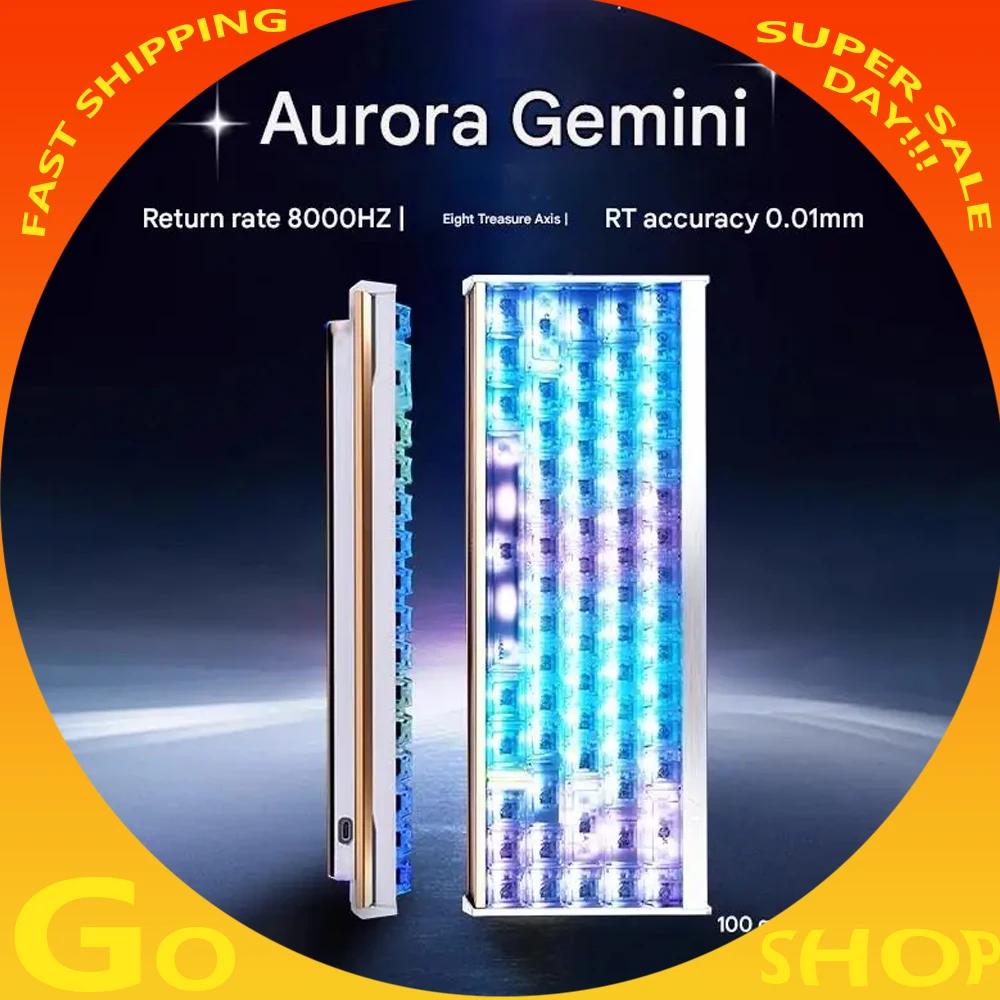 

IPI Aurora Platinum 8K Collection Edition Gemini Eight Treasure 65 Magnetic Axis Return Games Mechanical Keyboard Stablize