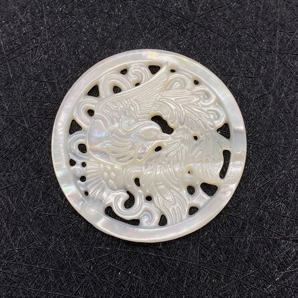 

Natural Seawater Shell Round Skeleton Pendants Flat White Shell Charms Accessory 1 Pc For DIY Exquisite Necklace Earring Jewelry