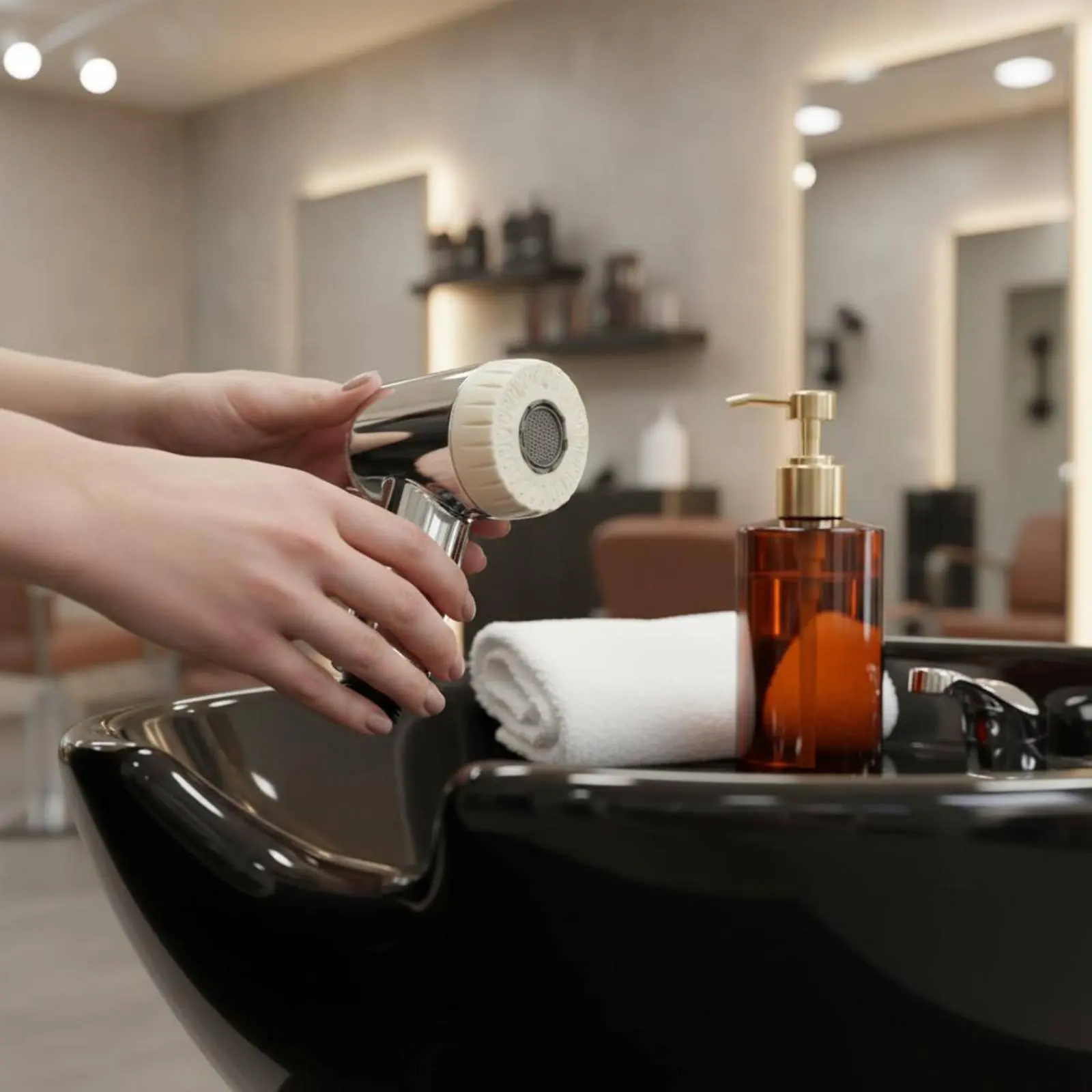 

Shampoo Sprayer Single-Hand-Hand Control Salon Shower Head Salon Shampoo Bowl Spray Head Electroplated Finish Bathroom Fixture