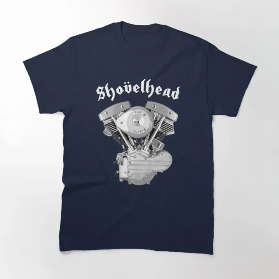 American Motorcycle VTwin Shovelhead Engine Moto Rider T-Shirt 100% Cotton O-Neck Short Sleeve Casual Mens T-shirt Size S-3XL