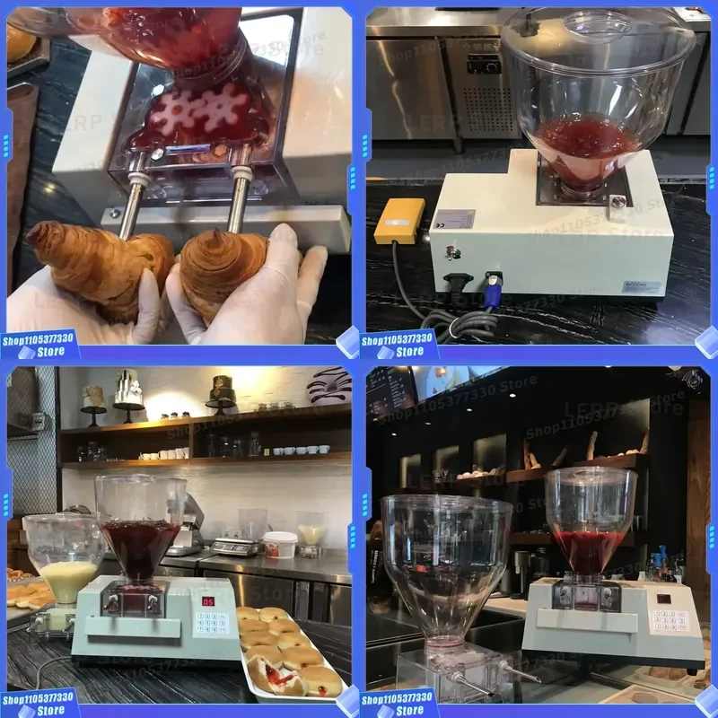 Automatic Commercial Desktop Croissant Filling Machine With Various Syringe Nozzles For Bakery Pastry Cream Injection