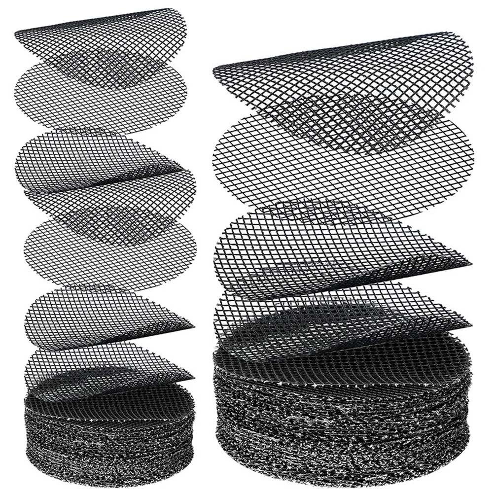 

200pcs Black Mesh Pad for Flower Pot Bottom Hole 5cm 10cm Sizes Prevent Soil Leakage Drainage Bonsai Plant Cushion Garden