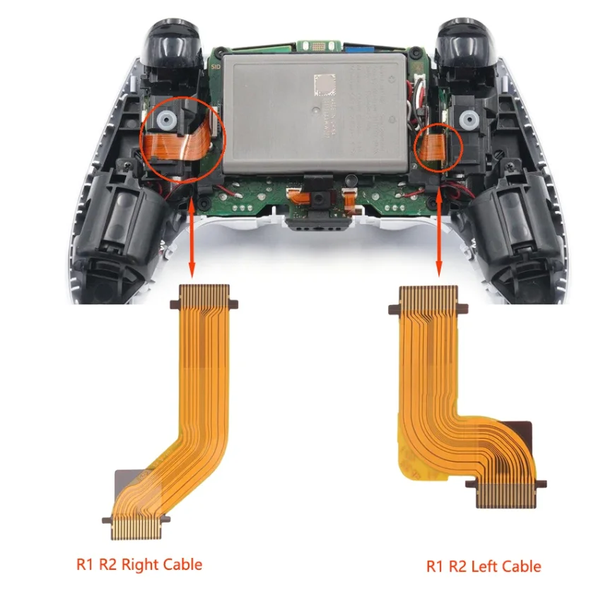 Cable de botón R2 L2 L1 R1 para Sony PlayStation 5 PS5 conector de controlador botón de disparo izquierdo derecho Cable flexible de cinta