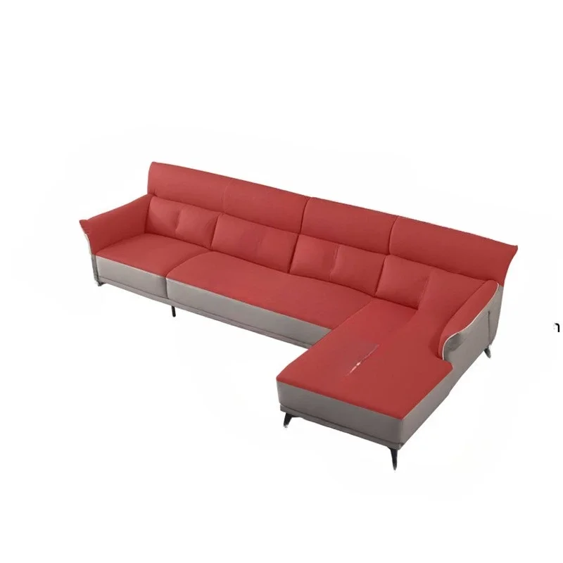 

Italian minimalist leather sofa, first layer cowhide minimalist sofa