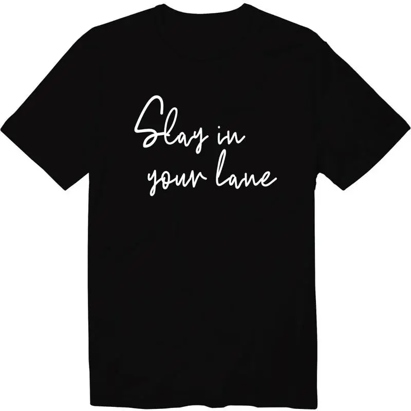 

Забавная футболка с круглым вырезом Stay In Your Lane