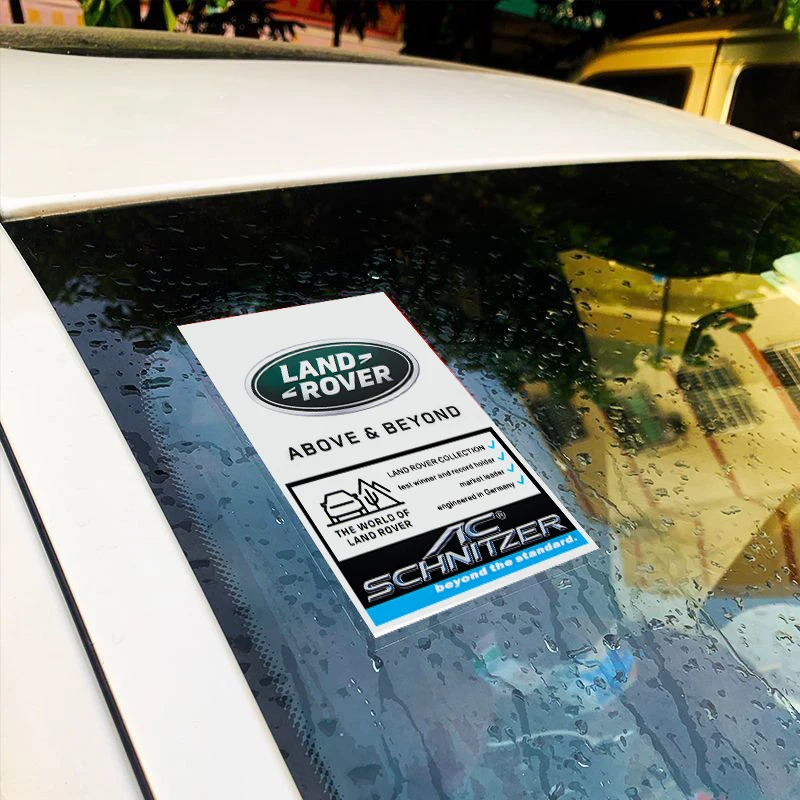 JDM ثابت رأس السيارة الزجاج ملصقات الزخرفية شعار ملصقات لاند روفر ديسكفري 2 3 4 رينج روفر فريلاندر SV SVR حلقي #1