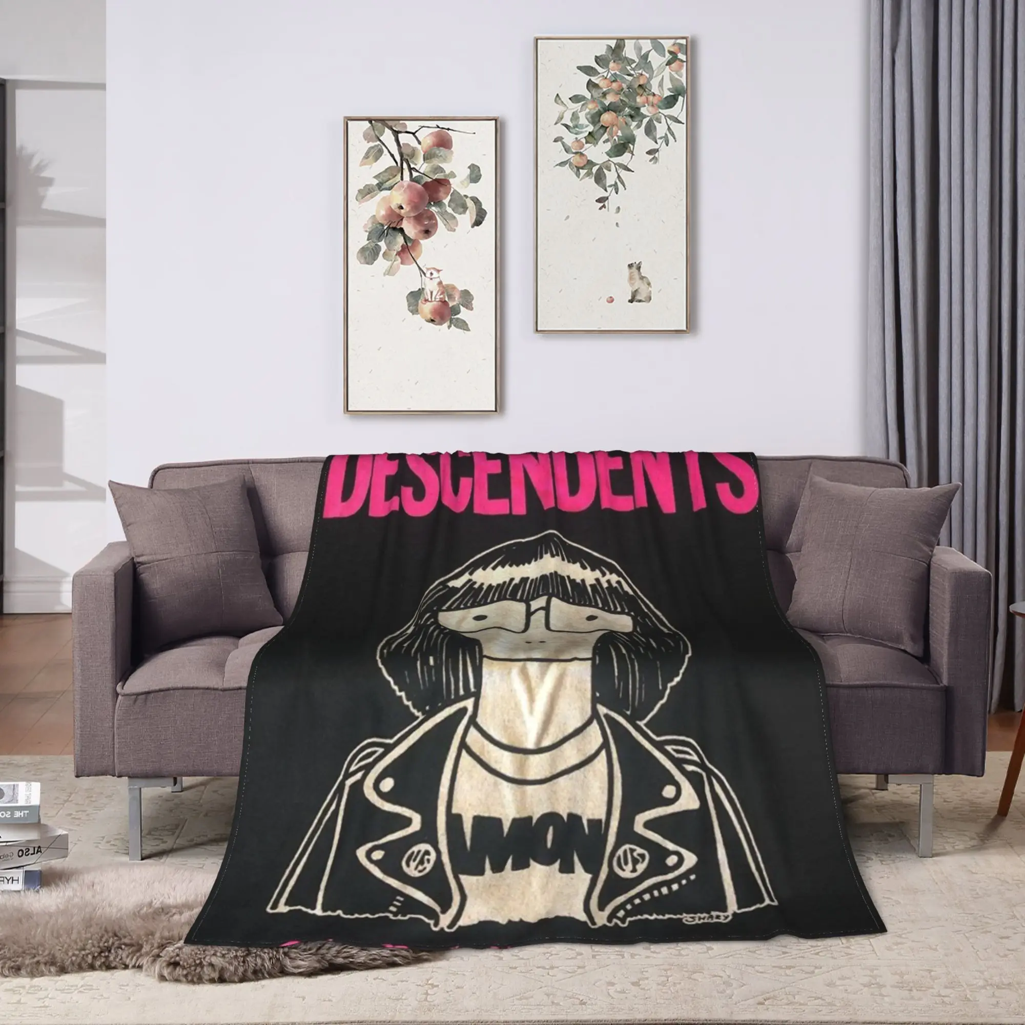 Descendents Milo Goes to College Bedding Throws Cozy Fashion Blanket  For Couch Chair Travel Car Flannel Bedspread Bed Cover