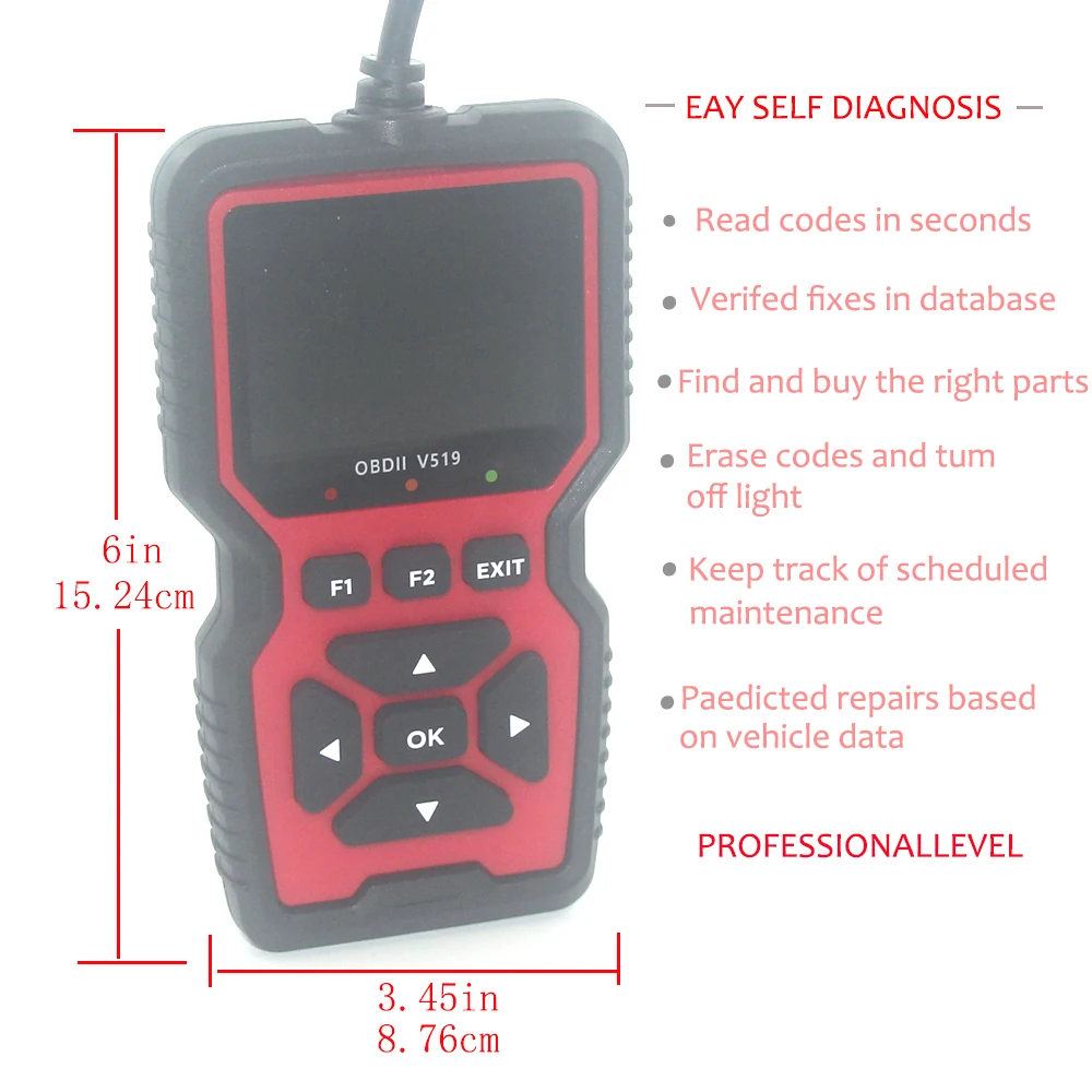 Obd2 scanner de dados ao vivo mecânico profissional obdii ferramenta leitor código diagnóstico para verificar a luz do motor