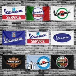 3x5 Ft Italy Vespa Scooter Motorcycle Racing Flag Polyester Printed Motorcycle Flags Banner Tapestry for Decor