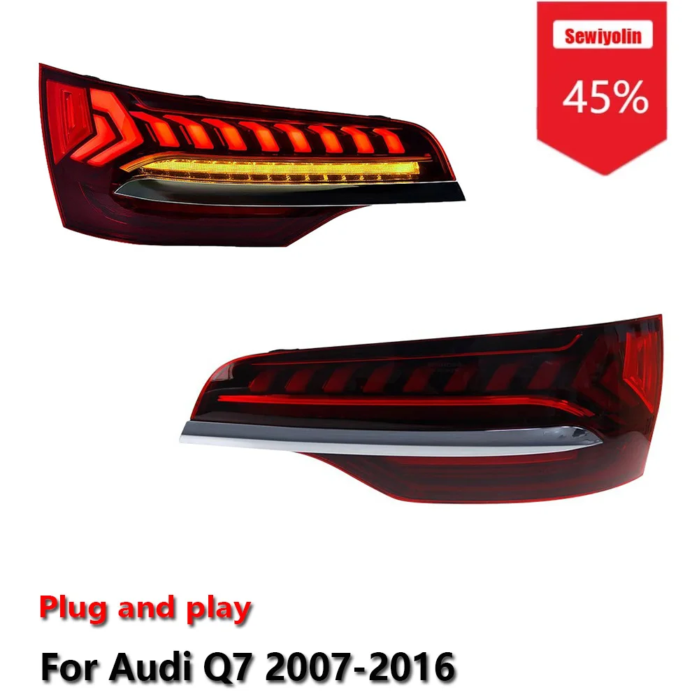 

Sewiyolin автомобильные светодиодные задние фонари аксессуары для Audi Q7 2007-2016 DRL тормозной указатель поворота Plug and Play